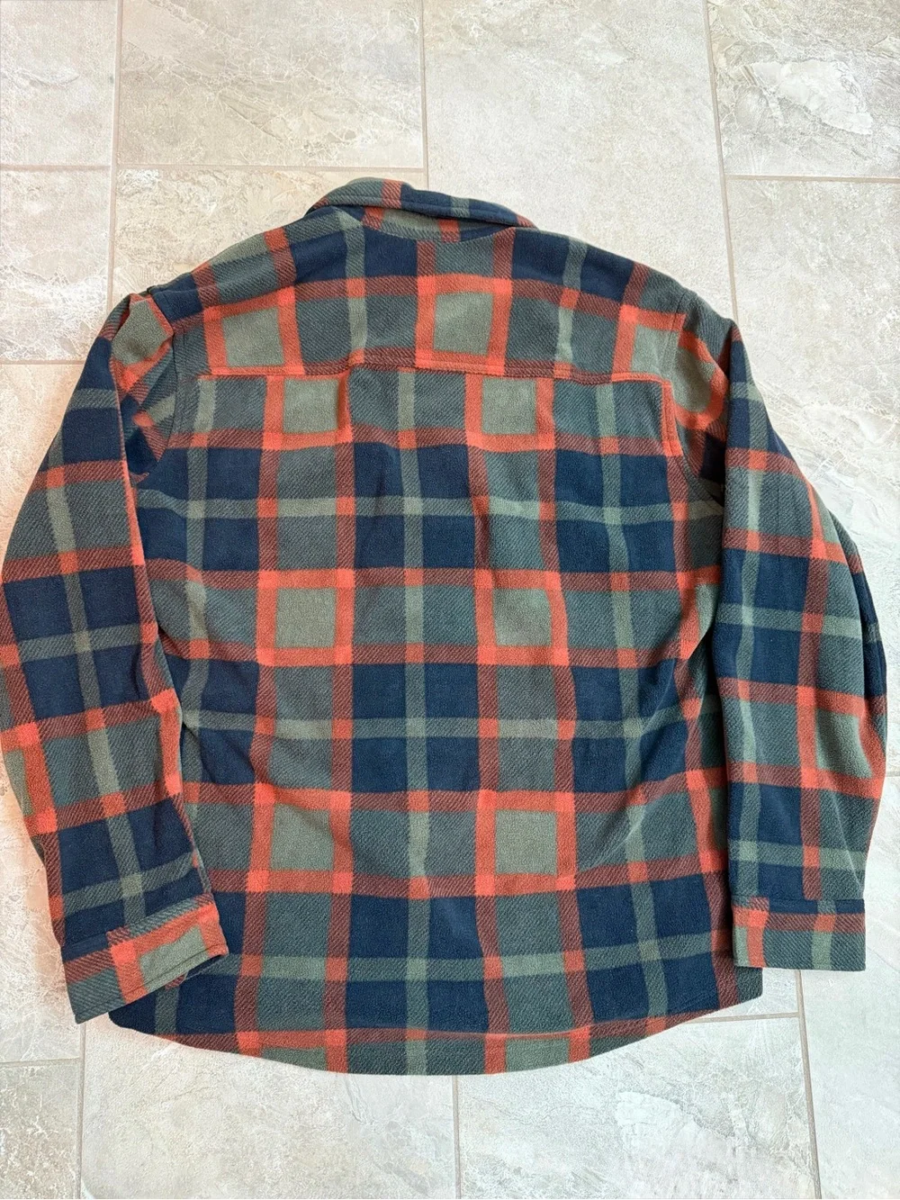 Eddie Bauer Fast Fleece Plaid Button Up Shirt Jacket Men’s Size Large - Picture 2 of 5